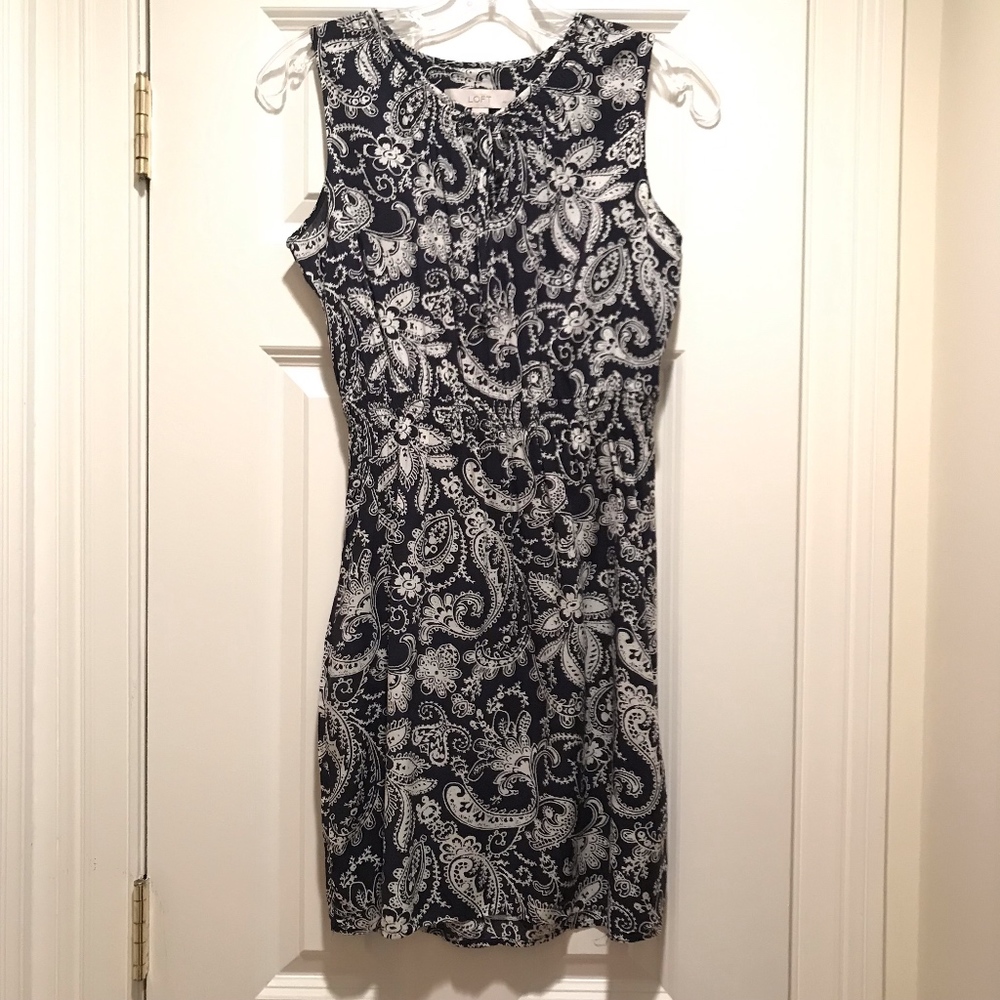 LOFT Floral Print Sleeveless Summer Dress